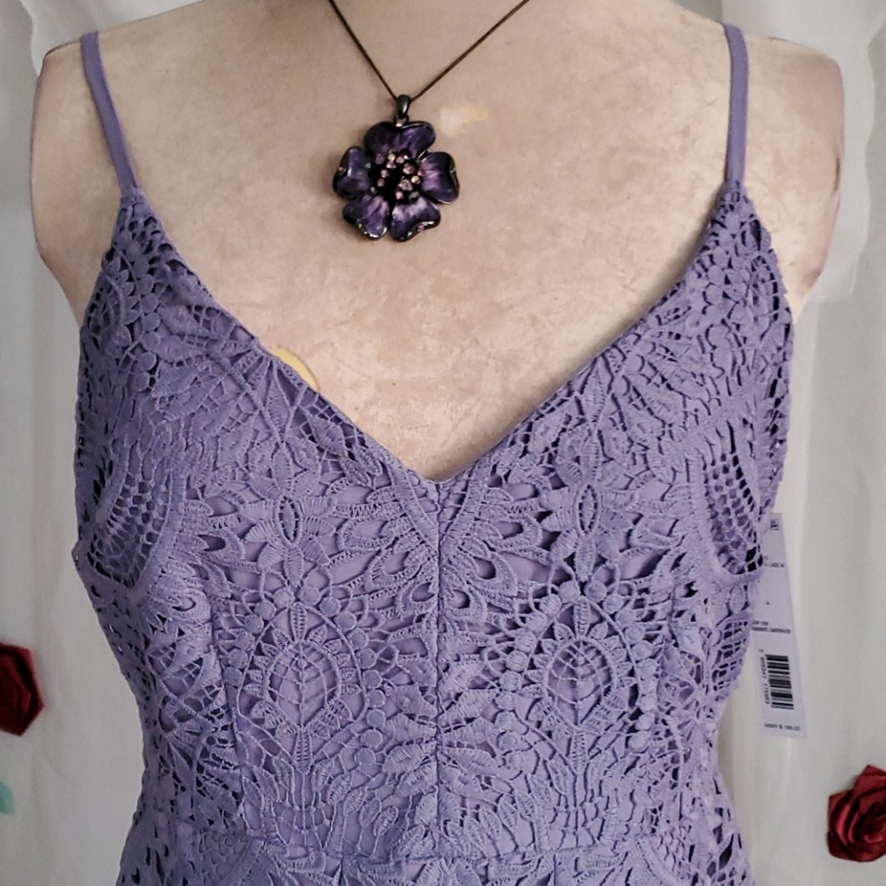 Gianni Bini Lavender Lace Midi Dress - Picture 2 of 9
